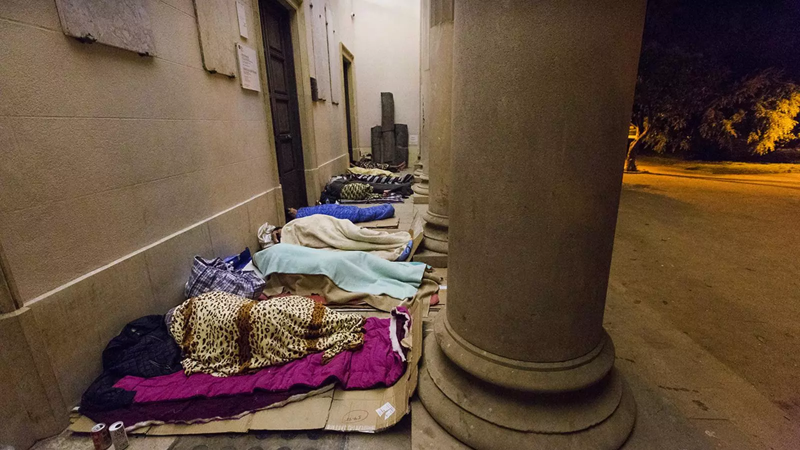 Sense llar dormint a Barcelona, la matinada d'aquest dijous