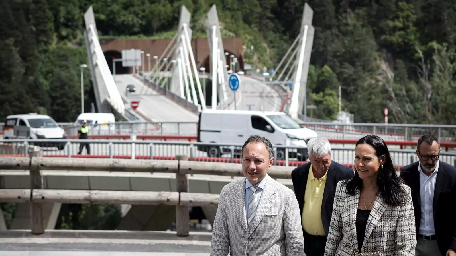 El cap de Govern, Xavier Espot, durant la inauguració de les obres de la CG-3.