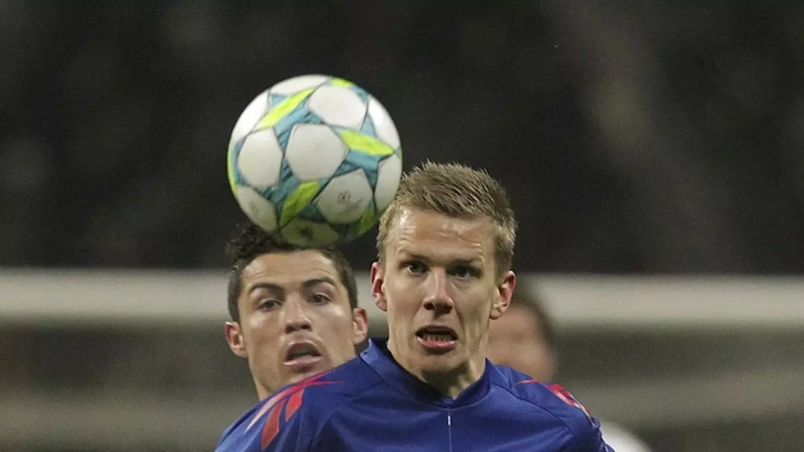 Wernbloom, durant el partit contra el Reial Madrid