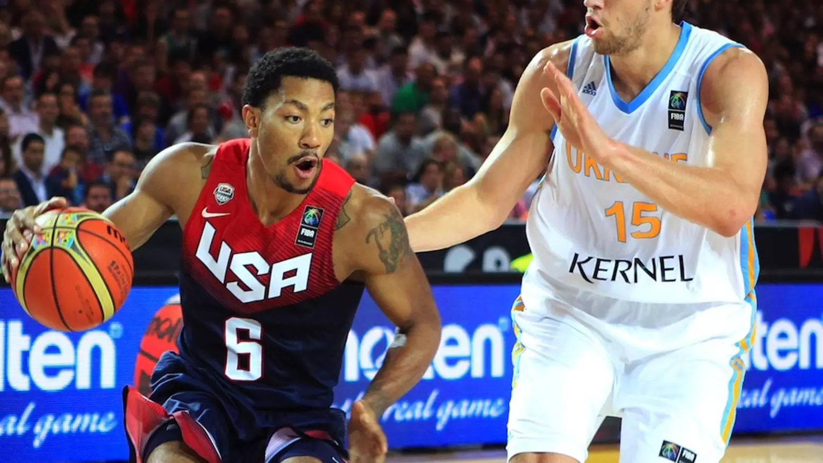 Derrick Rose, contra Ucraïna / LUIS TEJIDO / EFE
