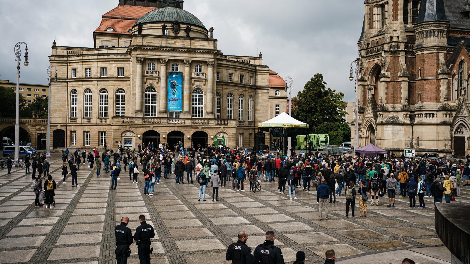 Un míting dels verds a Chemnitz, la setmana passada.