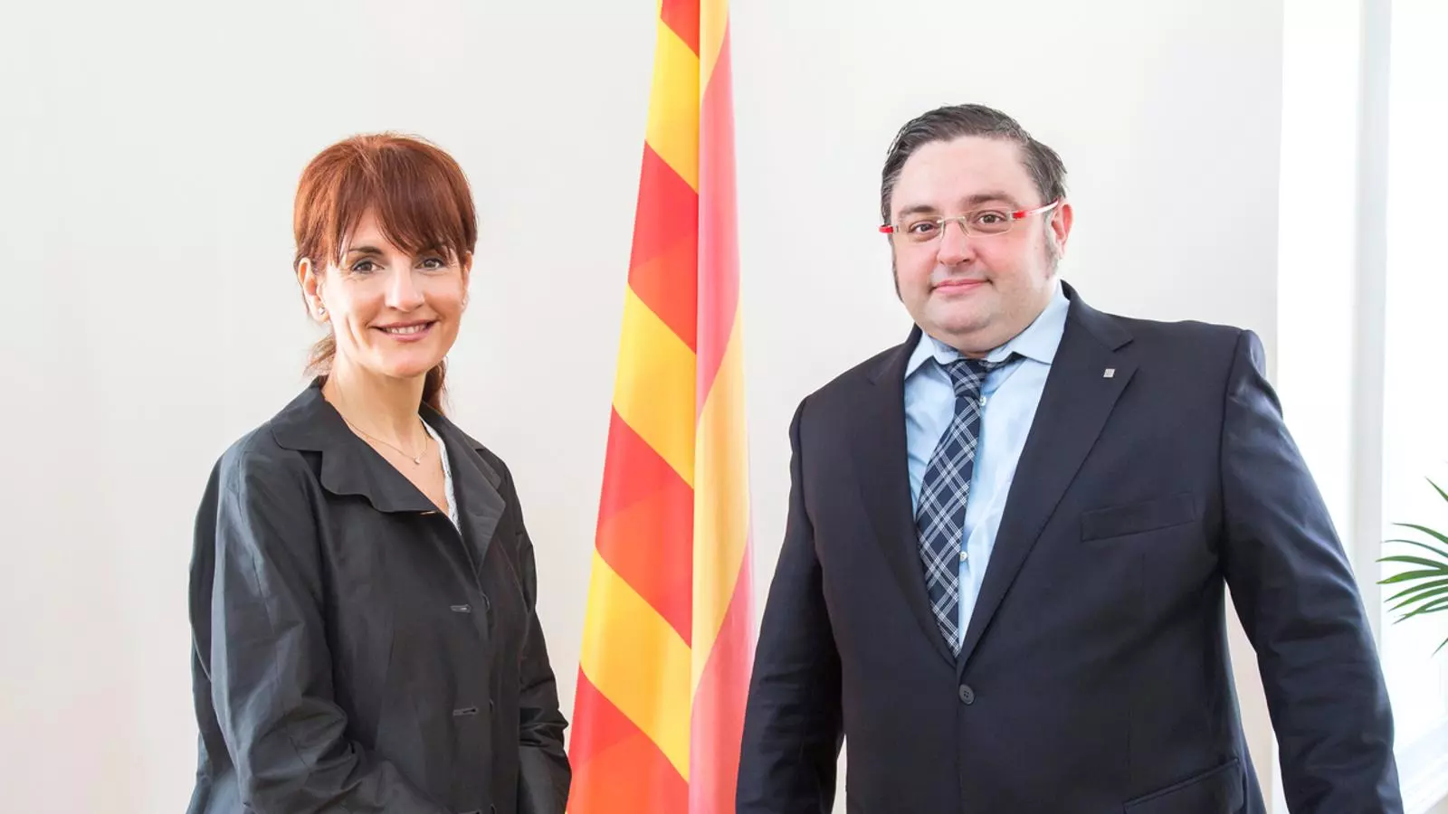 La directora general de Relacions Exteriors i el delegat del Govern a Àustria, Francesca Guardiola, i el delegat del Govern a Àustria, Adam Casals / ACN