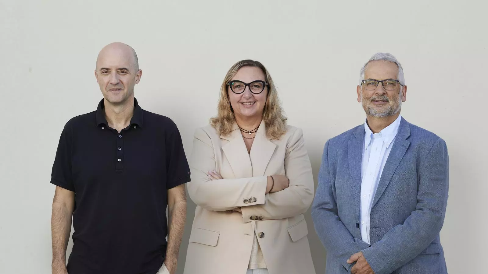 D'esquerra a dreta: Perejoan Cardona, investigador creador de la Ruti; Olga Rue, consellera delegada d'Archivel; i Luis Ruiz, conseller delegat d'Immuni
