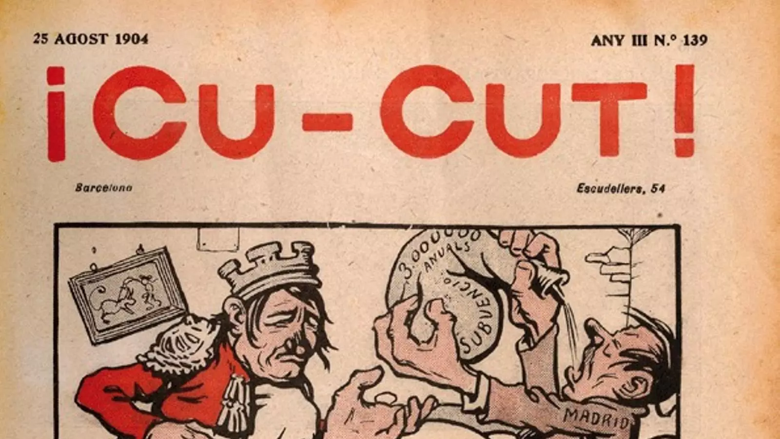 Les tesis de la Lliga Regionalista apareixien a la portada del ¡Cu-Cut!, sovint en forma de queixa pel tracte que Catalunya rebia d'Espanya.