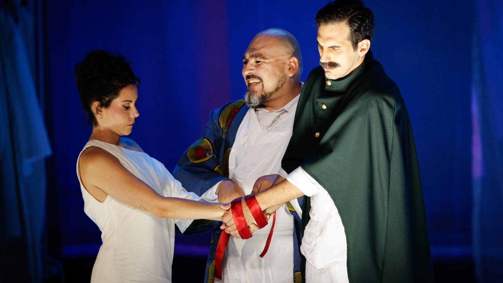 Esteve, Tello i Serra, tres dels protagonistes de 'Così fan tutte'.