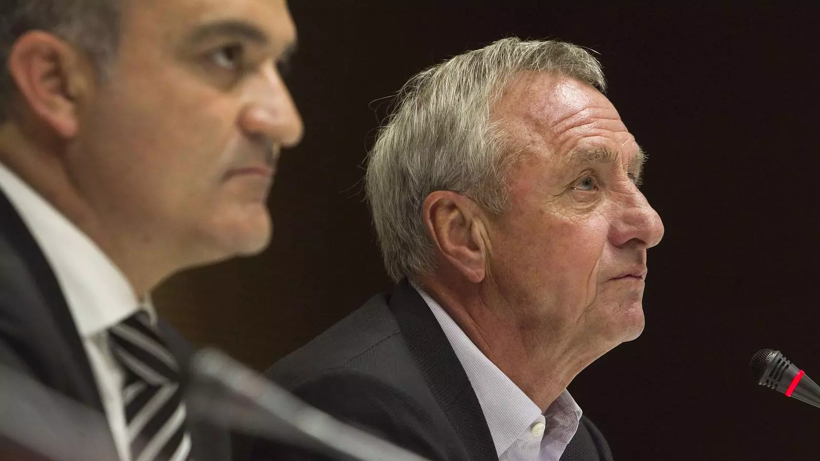 Andreu Subies, president de la FCF, i Johan Cruyff
