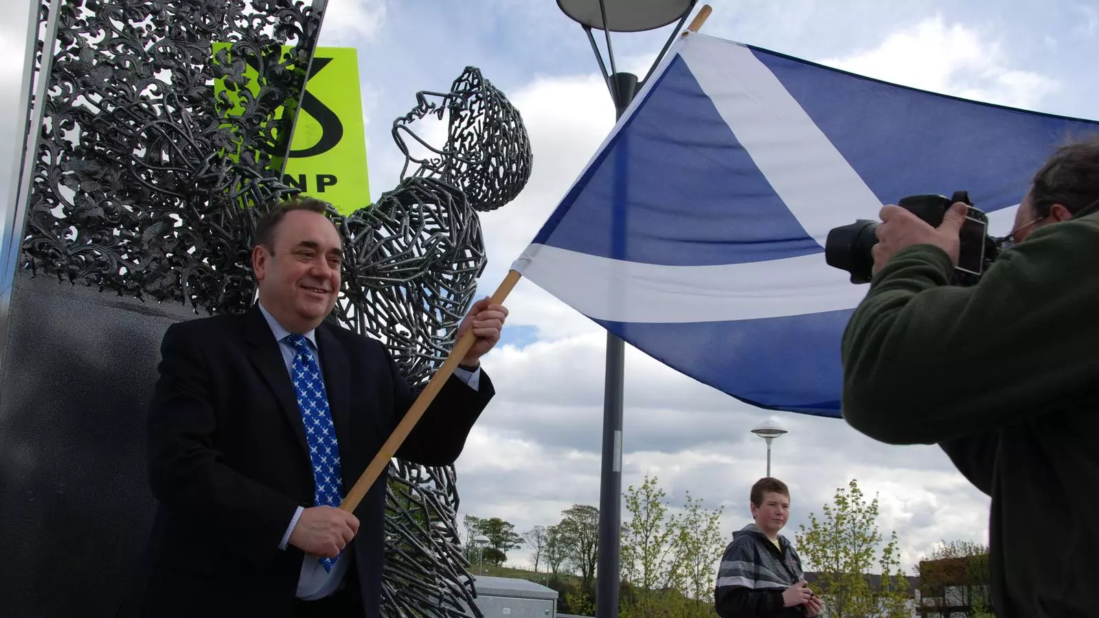Alex Salmon, en una imatge d'arxiu durant la campanya de les legislatives britàniques del 2010 / SIMON KINDLEN