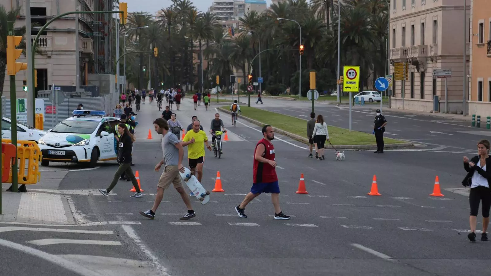 Els vianants de Palma tenen 14 quilòmetres més per caminar i fer esport aquest cap de setmana
