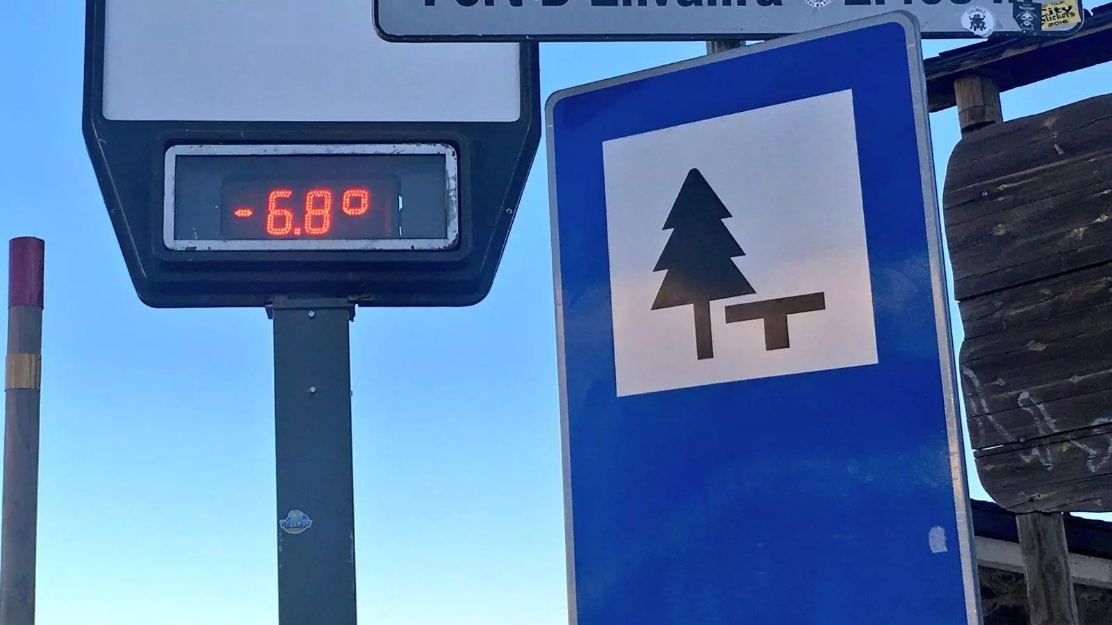 Una imatge de temperatures registrades al Port d'Envalira anys enrere.