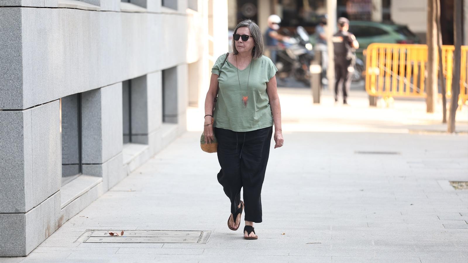 Celia Rodriguez arriving at the National Court to testify
