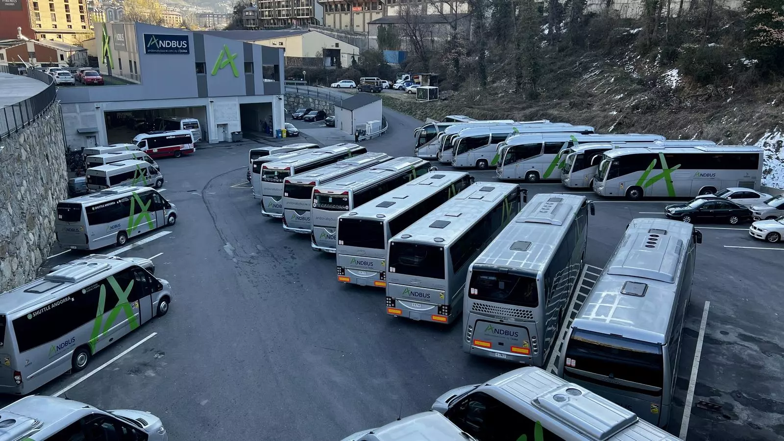 Base Operativa d’ANDBUS a Andorra la Vella.