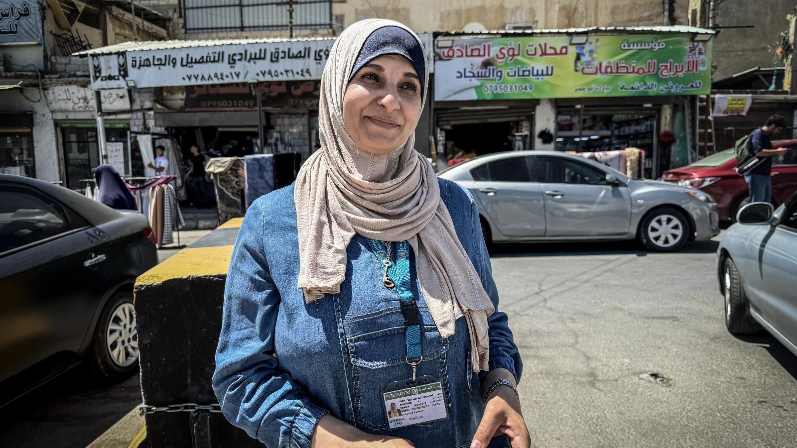 Wisam Al-Hasanat, in the Al-Wehdat Palestinian refugee camp in Amman.