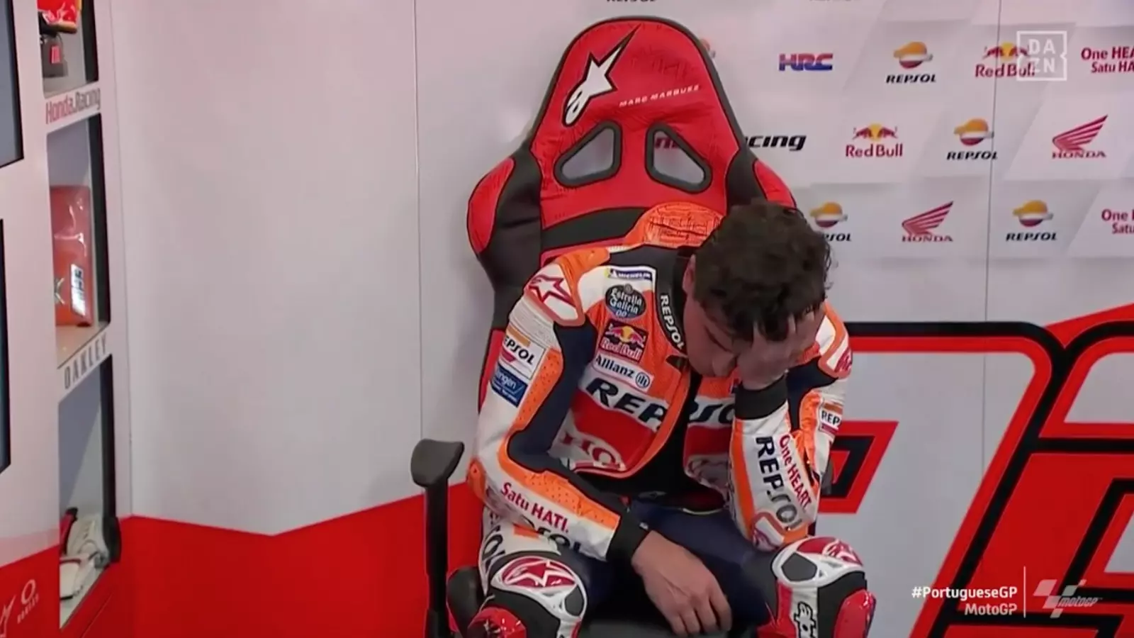 Marc Márquez emocionado después del GP de Portugal