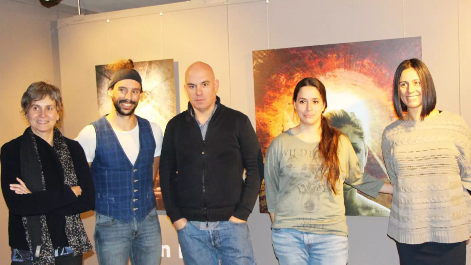 D'esquerra a dreta, Susanna Vela, Gerard Remolins, Albert Villaró, Sara Ubach i Francesca Carriazo, cinc dels set membres de l'Associació Professional d'Arqueòlegs i Historiadors d'Andorra / E. J. M.