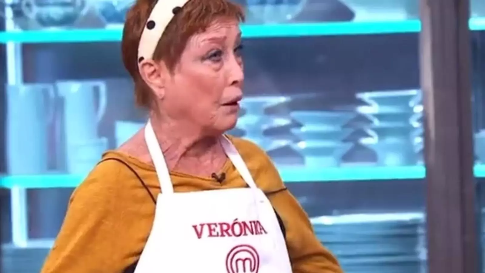 Verónica Forqué, en el momento de anunciar que dejaba el programa