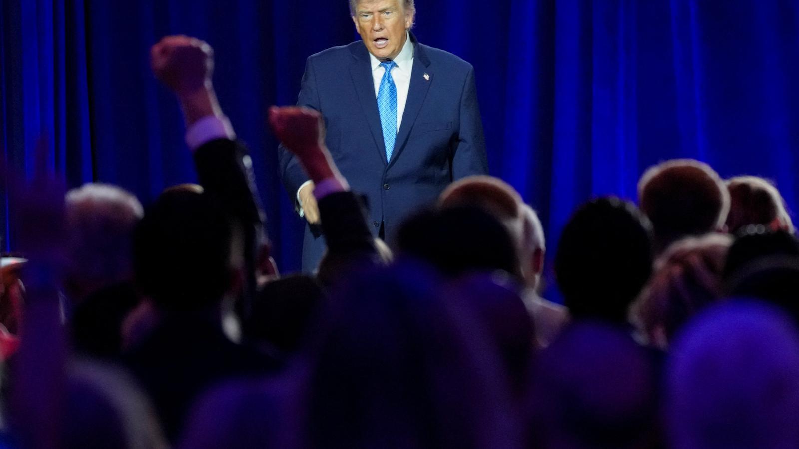 Donald Trump durante una comparecencia en Washington el viernes.