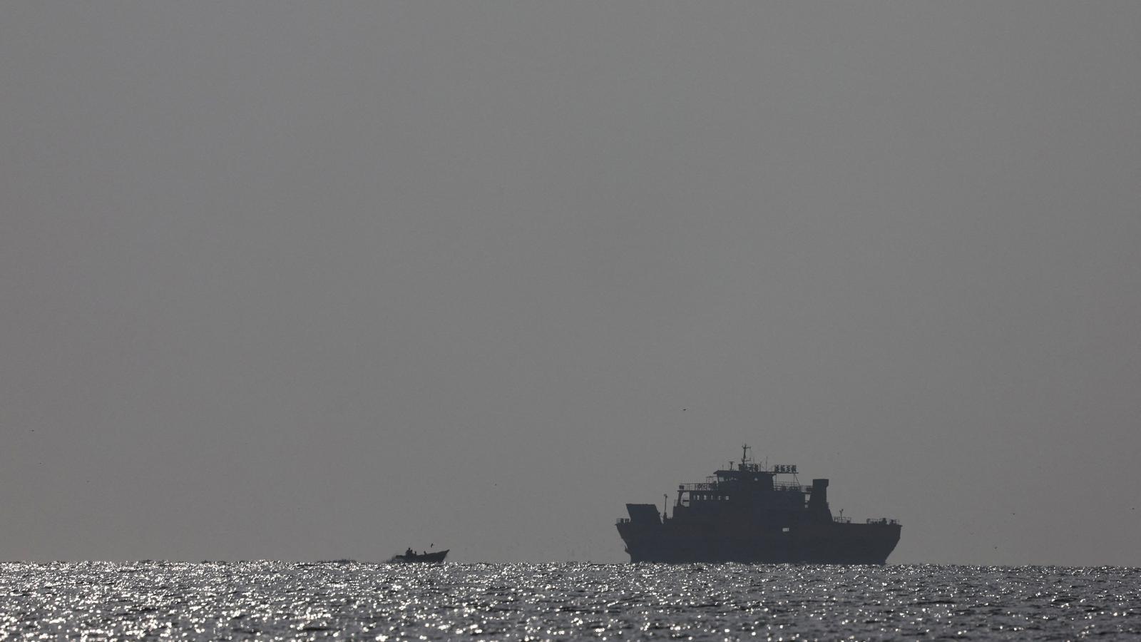 Ships in the Strait of Hormuz.