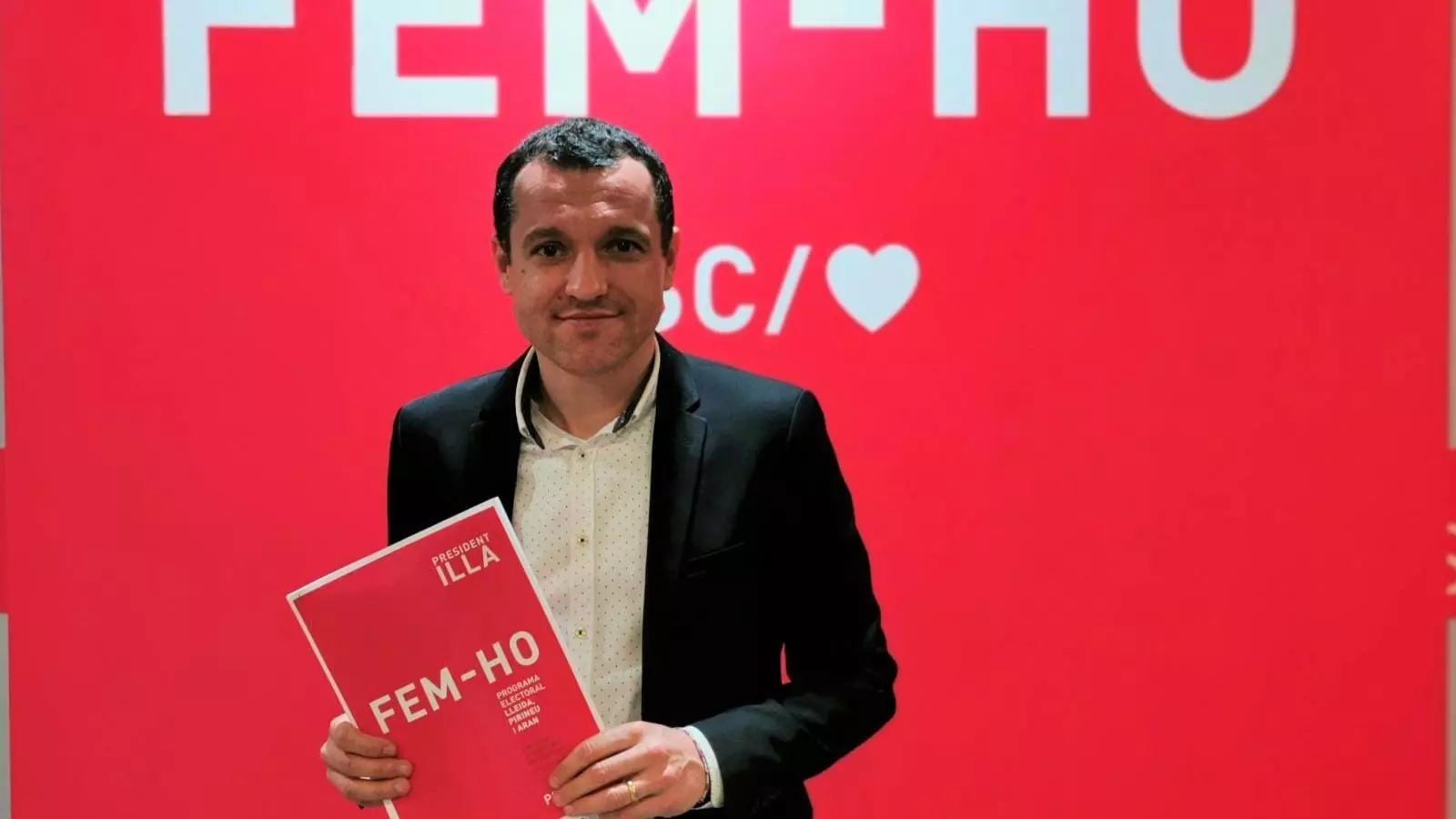 Òscar Ordeig el primer dia de campanya. / PSC