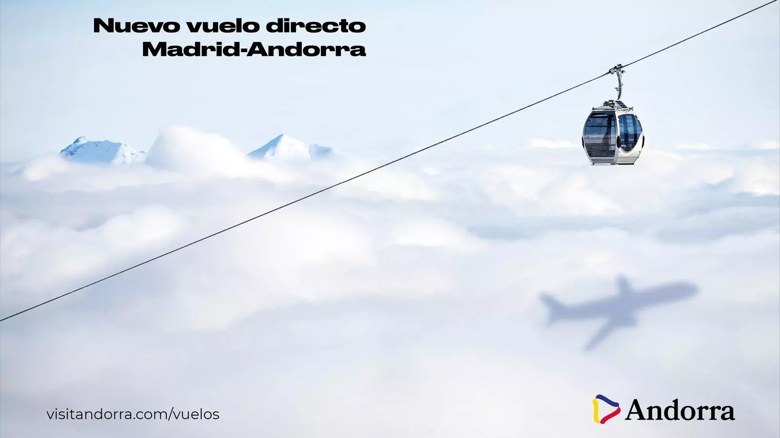 La imatge de la campanya publicitària de l'aeroport a Madrid.