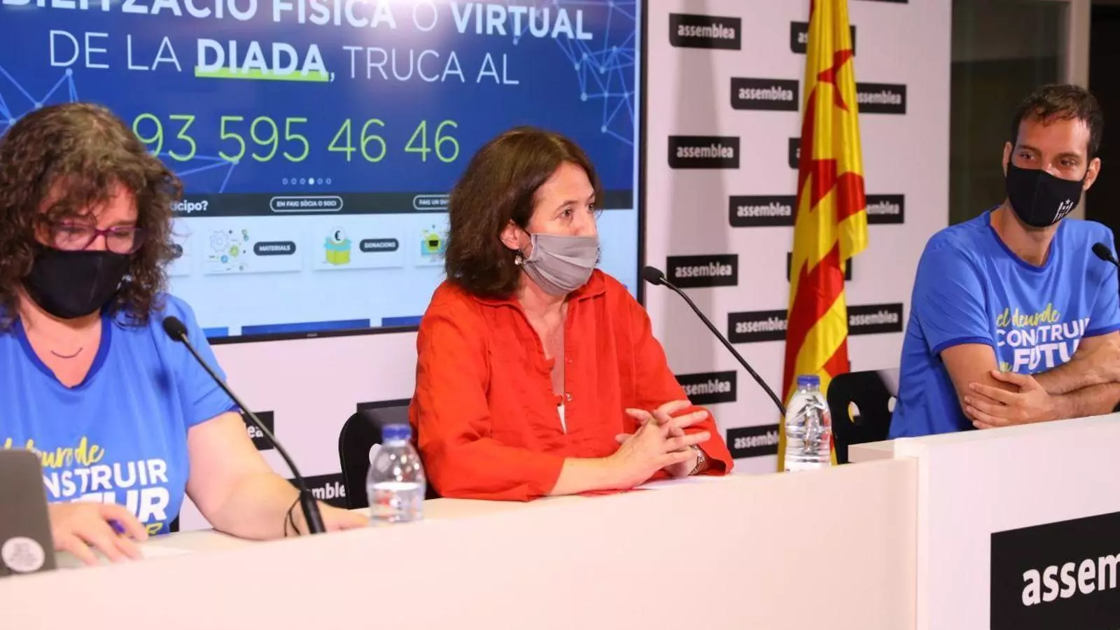 La presidenta de l'ANC, Elisenda Paluzie, en roda de premsa per donar més detalls de la Diada d'aquest any