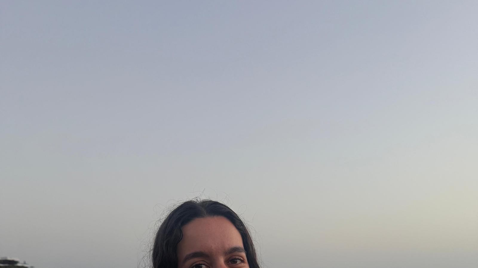 Valeria Castro photographed on the beach by one of her best friends
