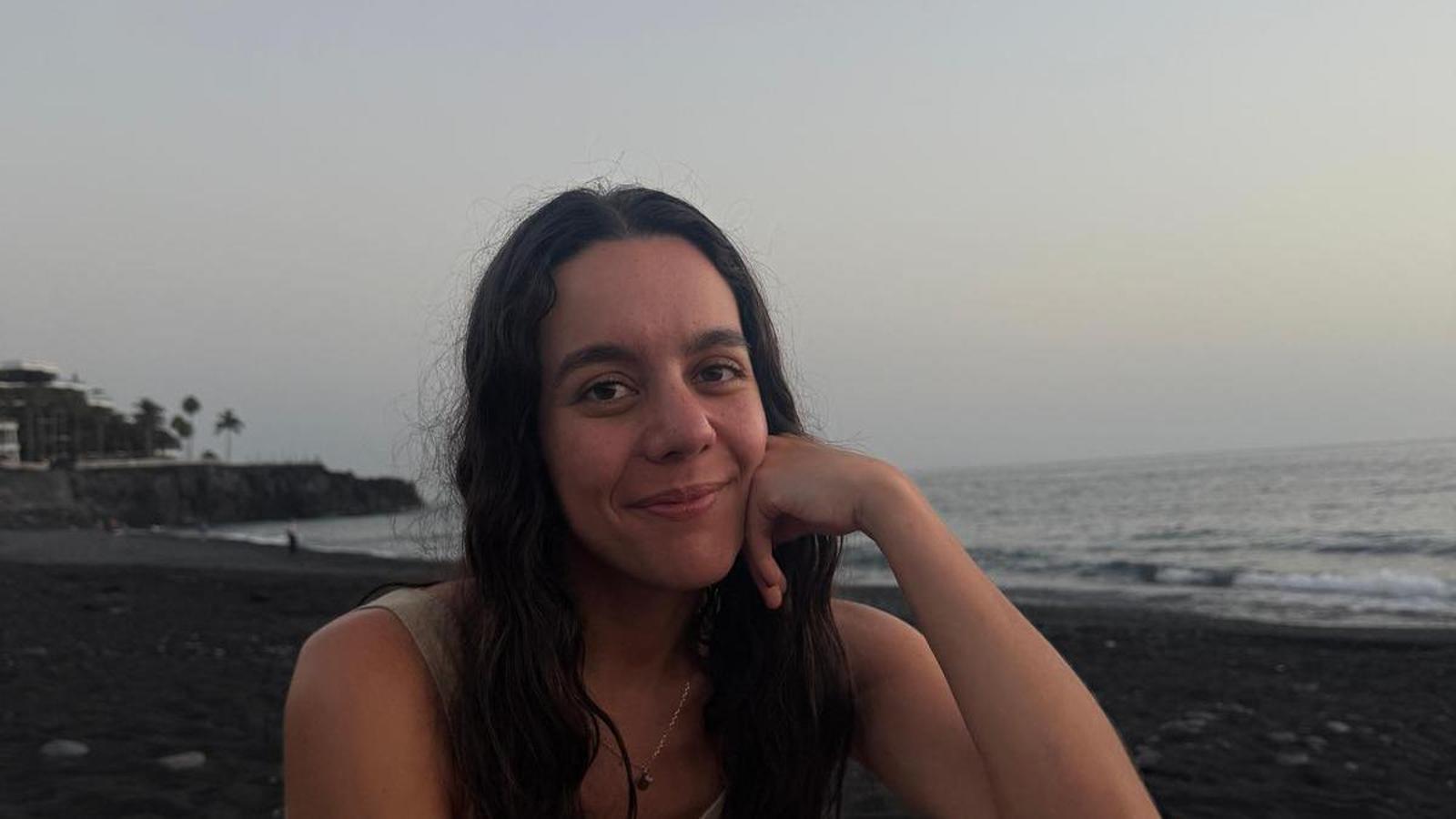 Valeria Castro photographed on the beach by one of her best friends