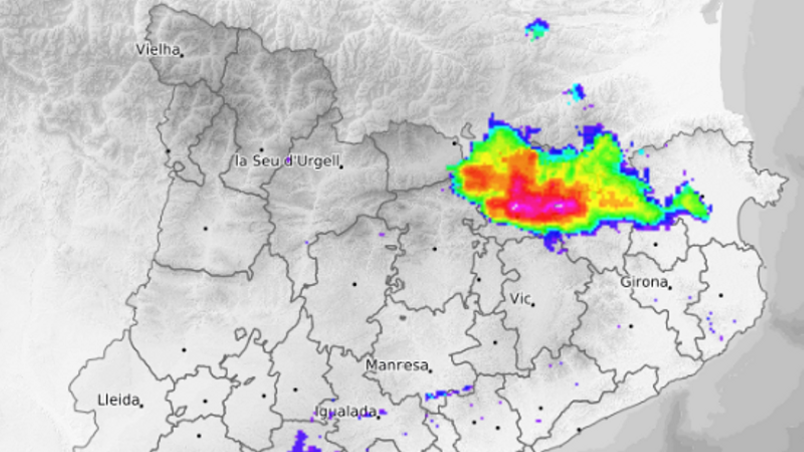 Image of the weather radar this afternoon.