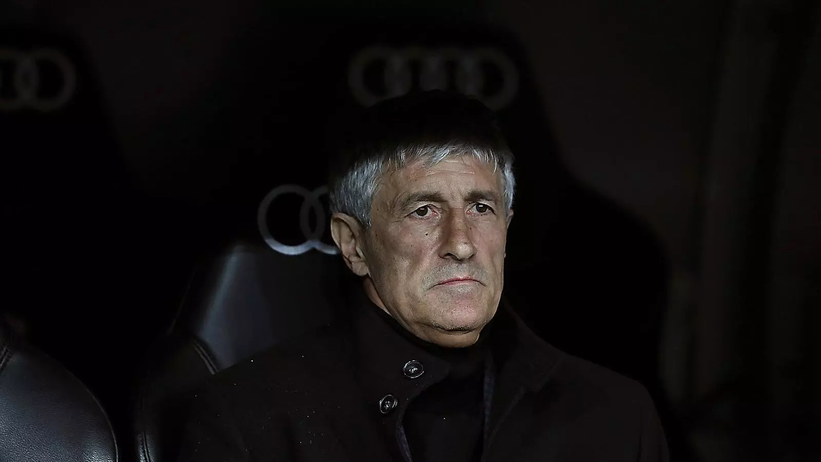 L’entrenador Quique Setién durant un partit de la seva etapa com a màxim responsable de la banqueta del Barça.