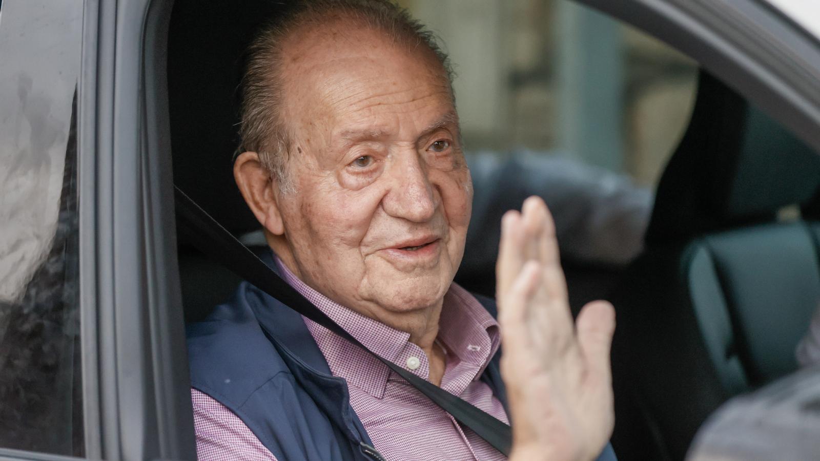 El rei Joan Carles a Sanxenxo durant unes vacances de 2023.