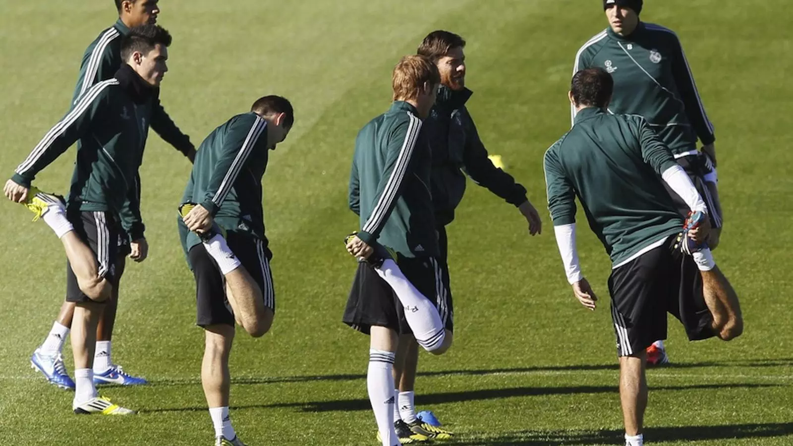Entrenament del Madrid abans de jugar contra el Borussia Dortmund