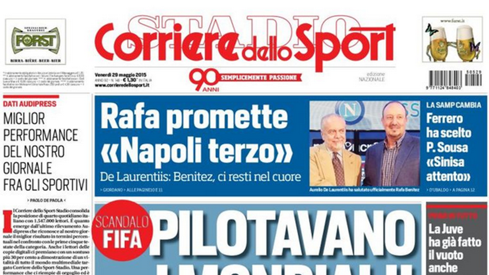 Portada del 'Corriere dello Sport' / CORRIERE DELLO SPORT