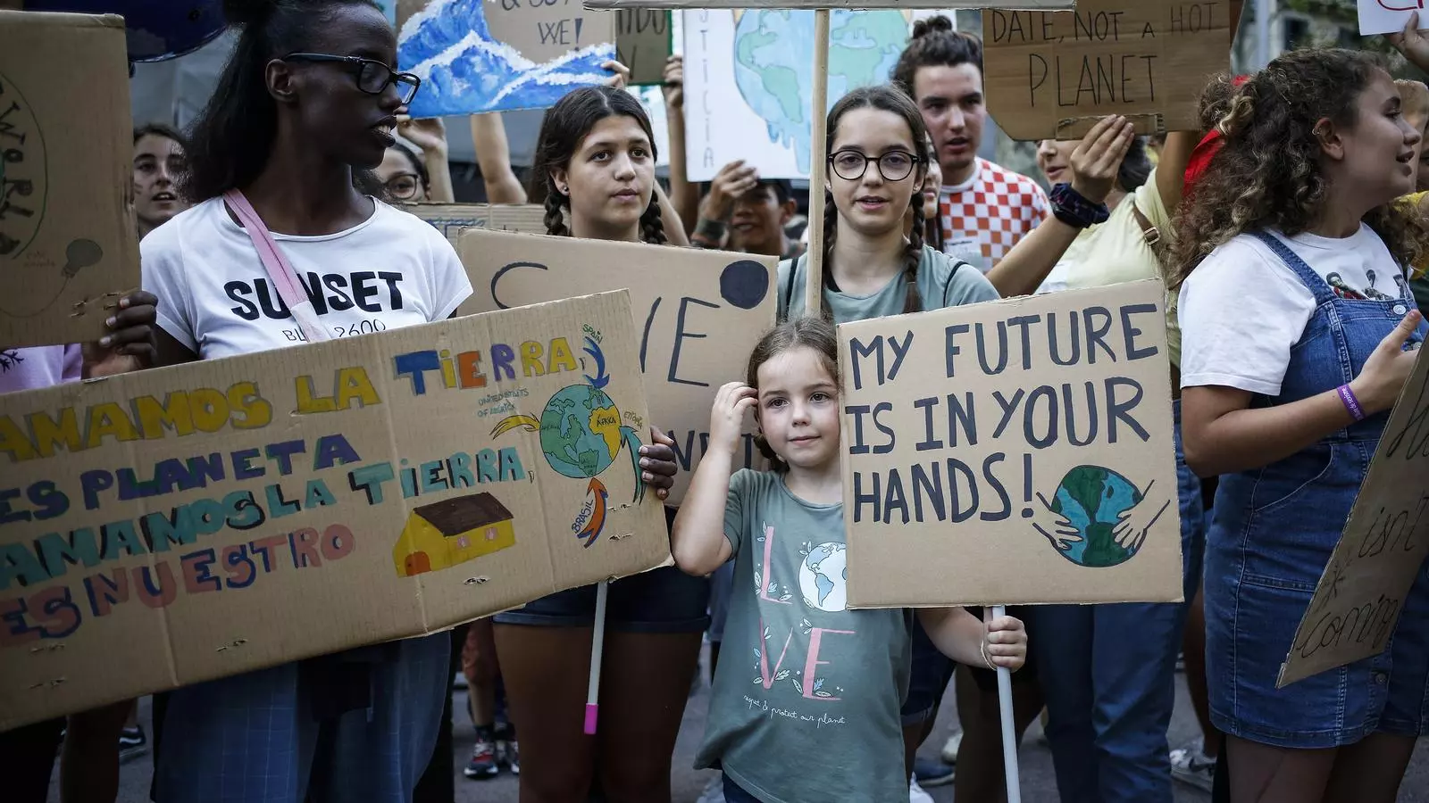 Imatge d'arxiu d'una manifestació a Barcelona contra el canvi climàtic i l'escalfament global