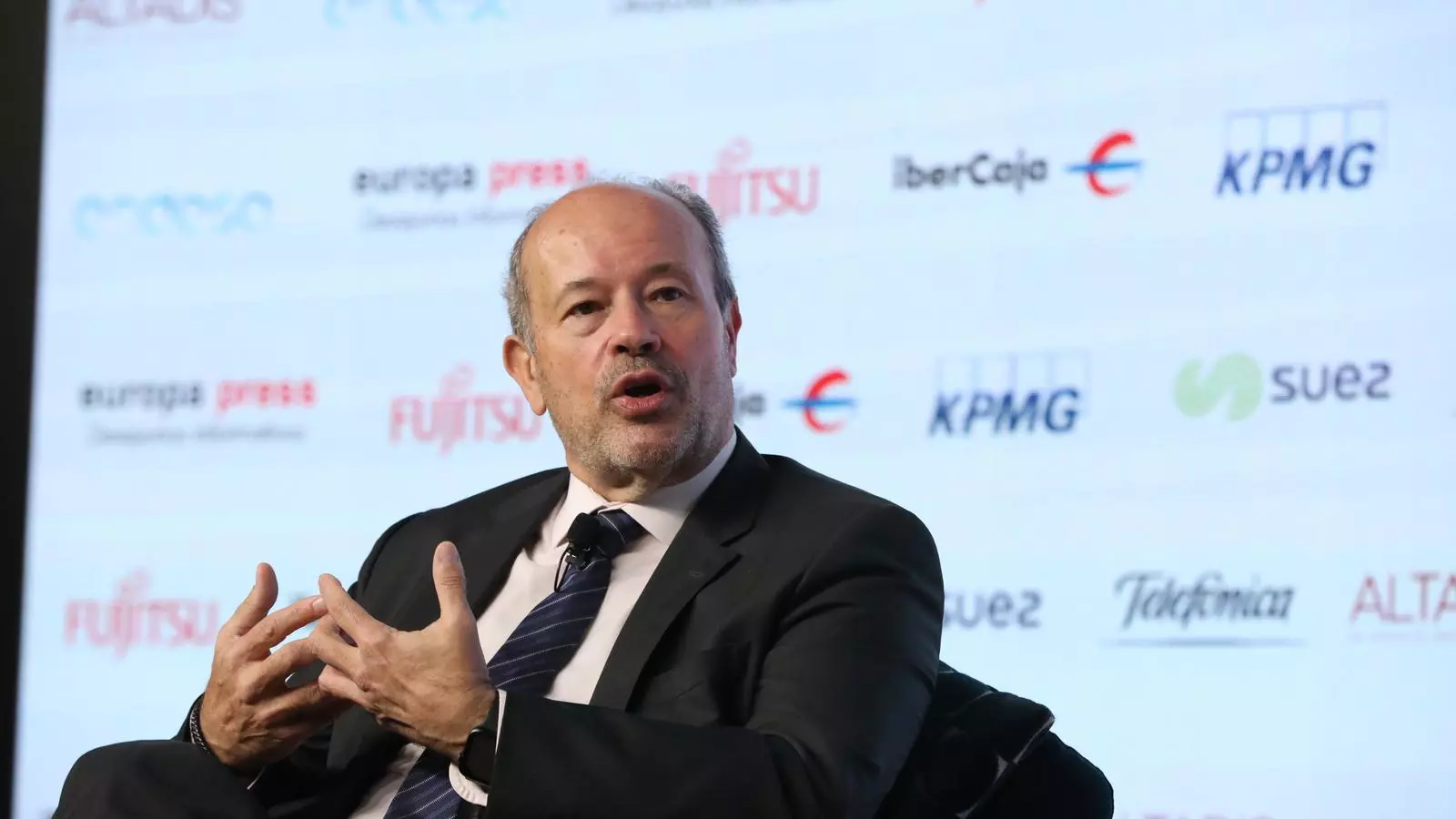 El ministre de Justícia, Juan Carlos Campo, en un esmorzar informatiu