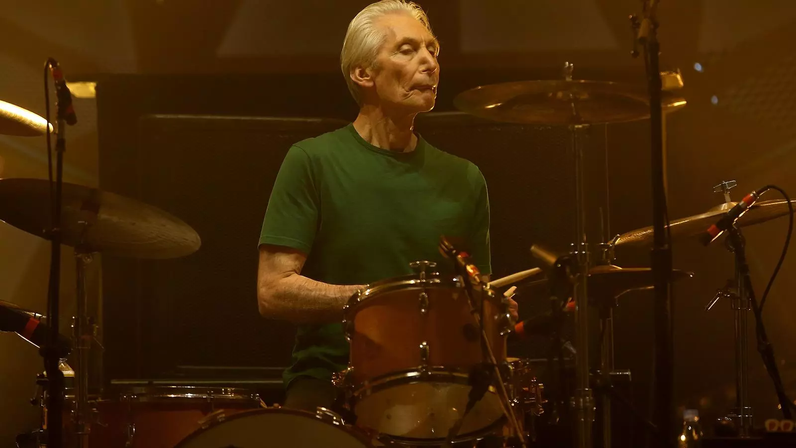 Charlie Watts, batgeria dels The Rolling Stones a Perth Arena el 2014