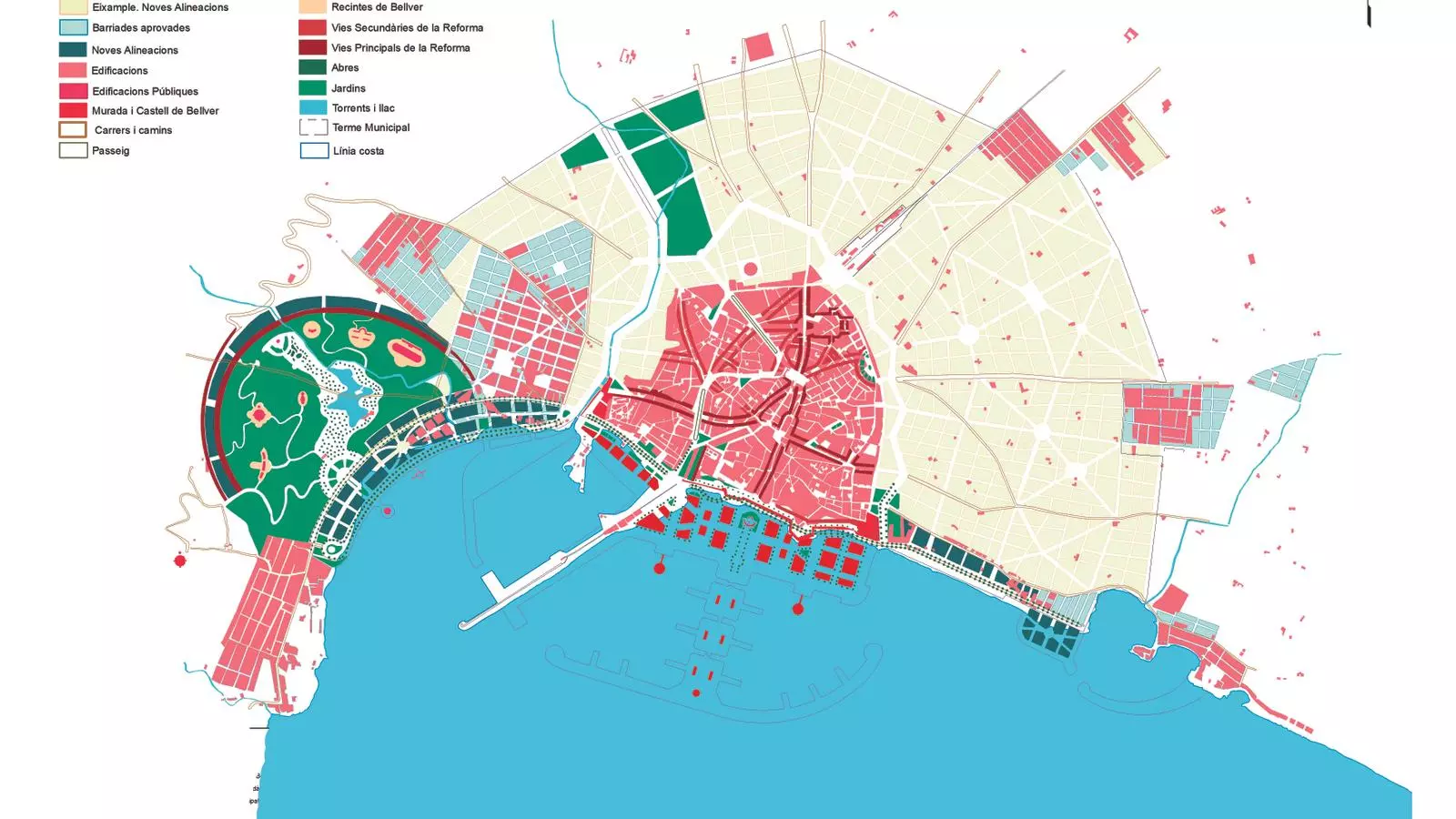 Reproducció del Pla Bennàssar. Cartografia digitalitzada per Pilar Buendía.