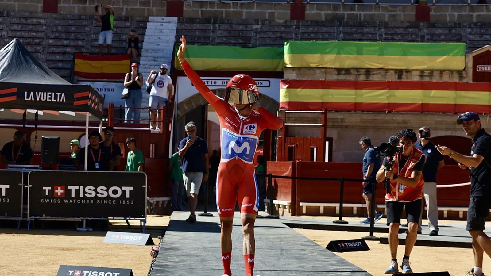 Enric Mas before competing in the 10th stage of the Vuelta