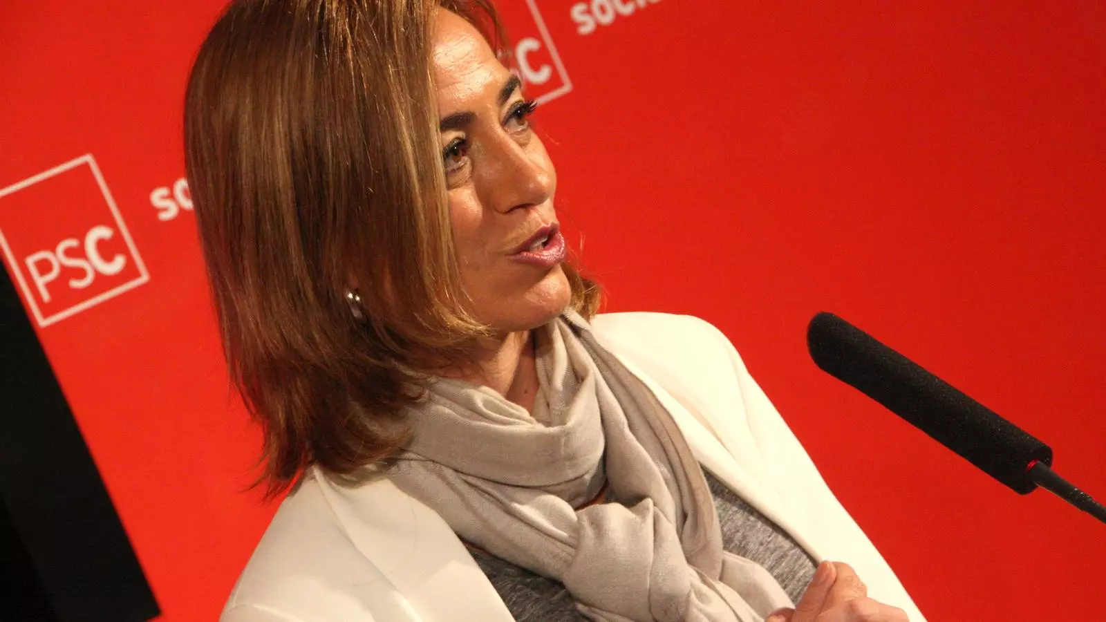 Carme Chacón aquest divendres en roda de premsa. RAFA GARRIDO / ACN