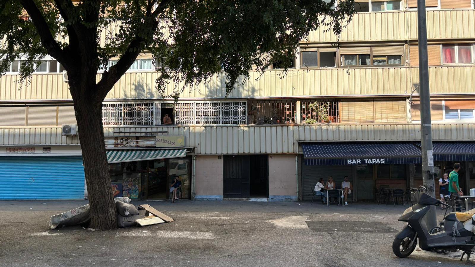 The block of La Mina where the lifeless baby was found