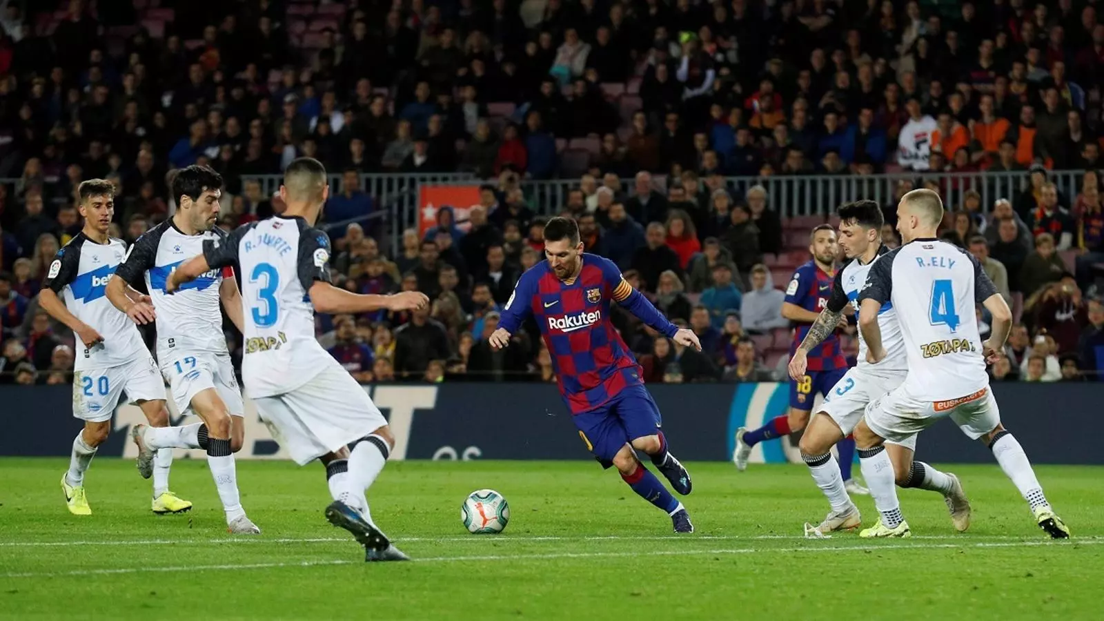 Leo Messi, durant el Barça-Alabès
