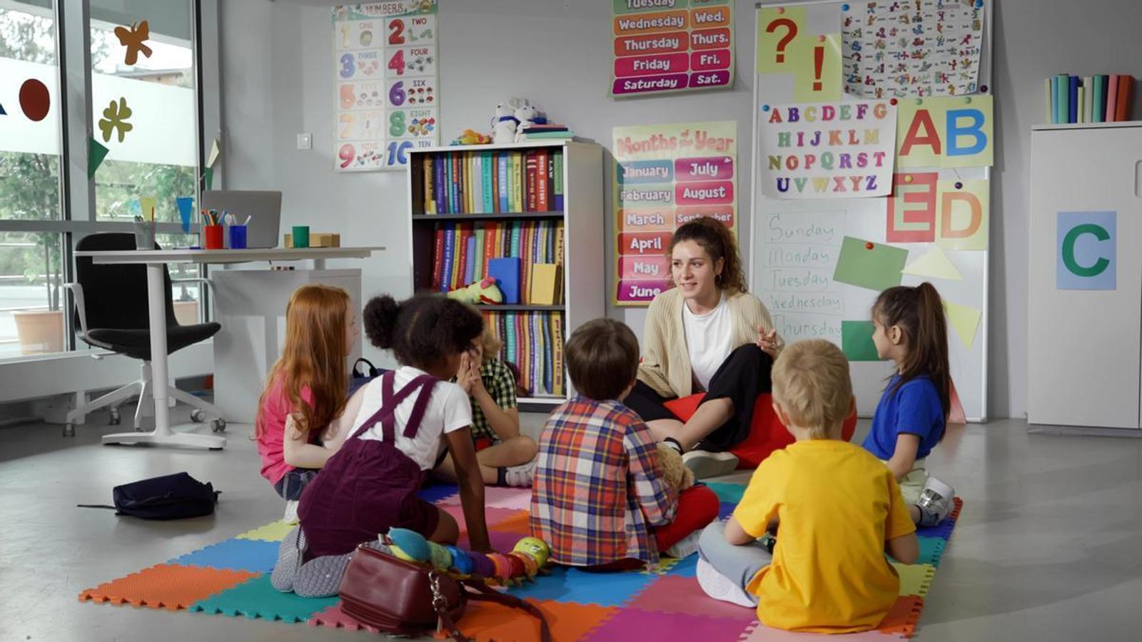 Class in an elementary school.