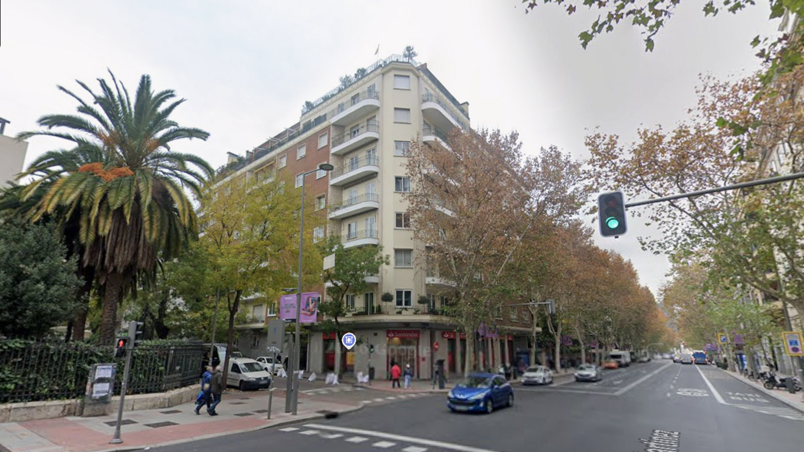 A block of flats in the Chamberí area on General Martínez Campos promenade in Madrid