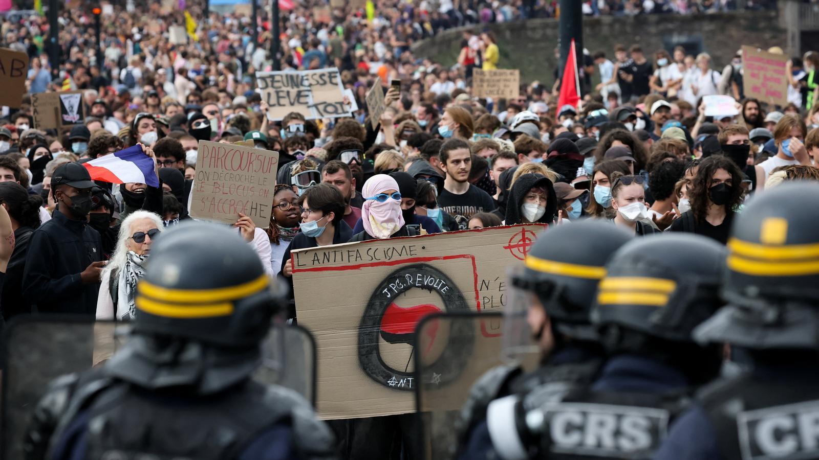 Student protest in Nantes.