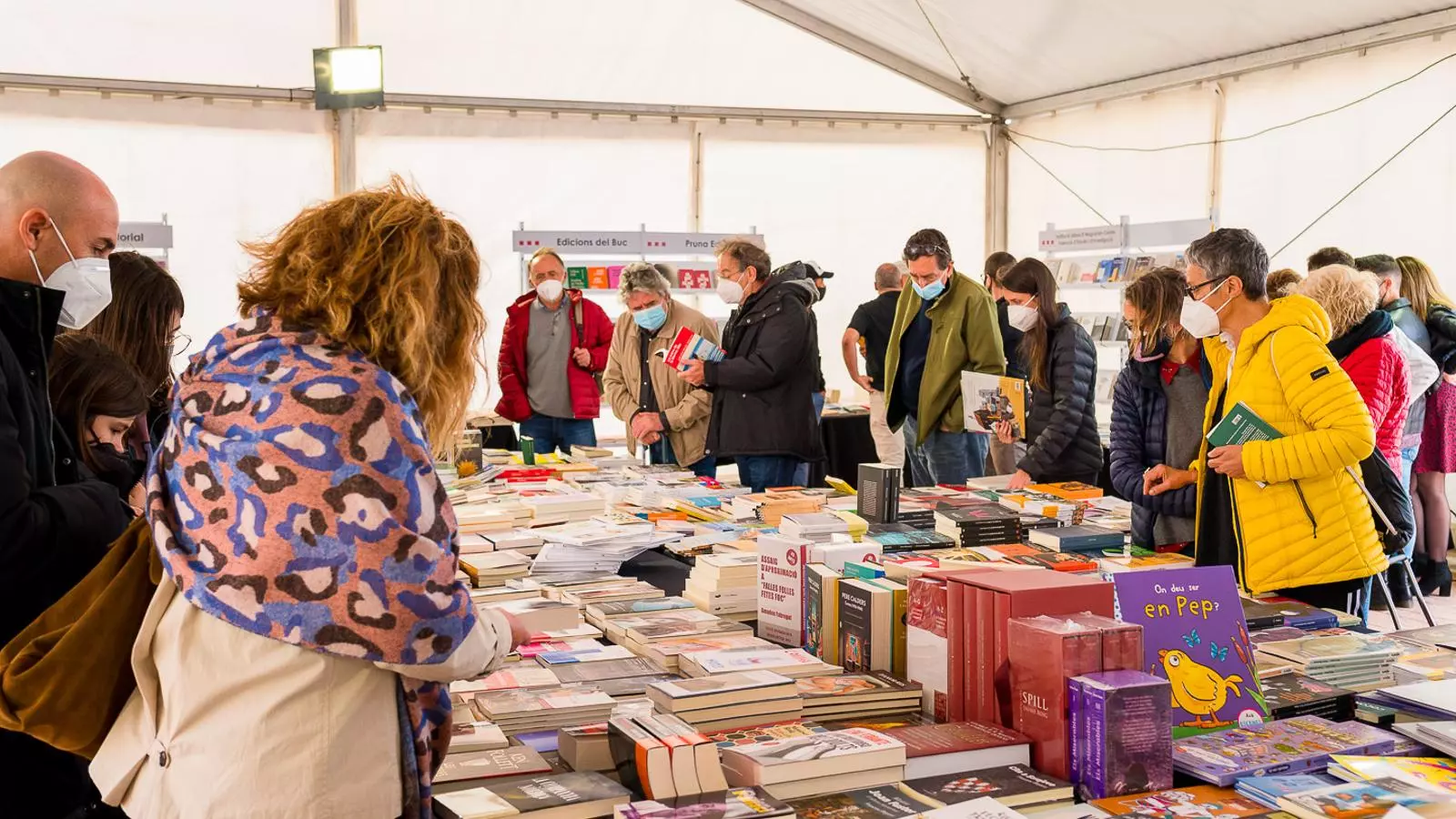 Alguns dels visitants de la 5a Plaça del Llibre d'Alacant