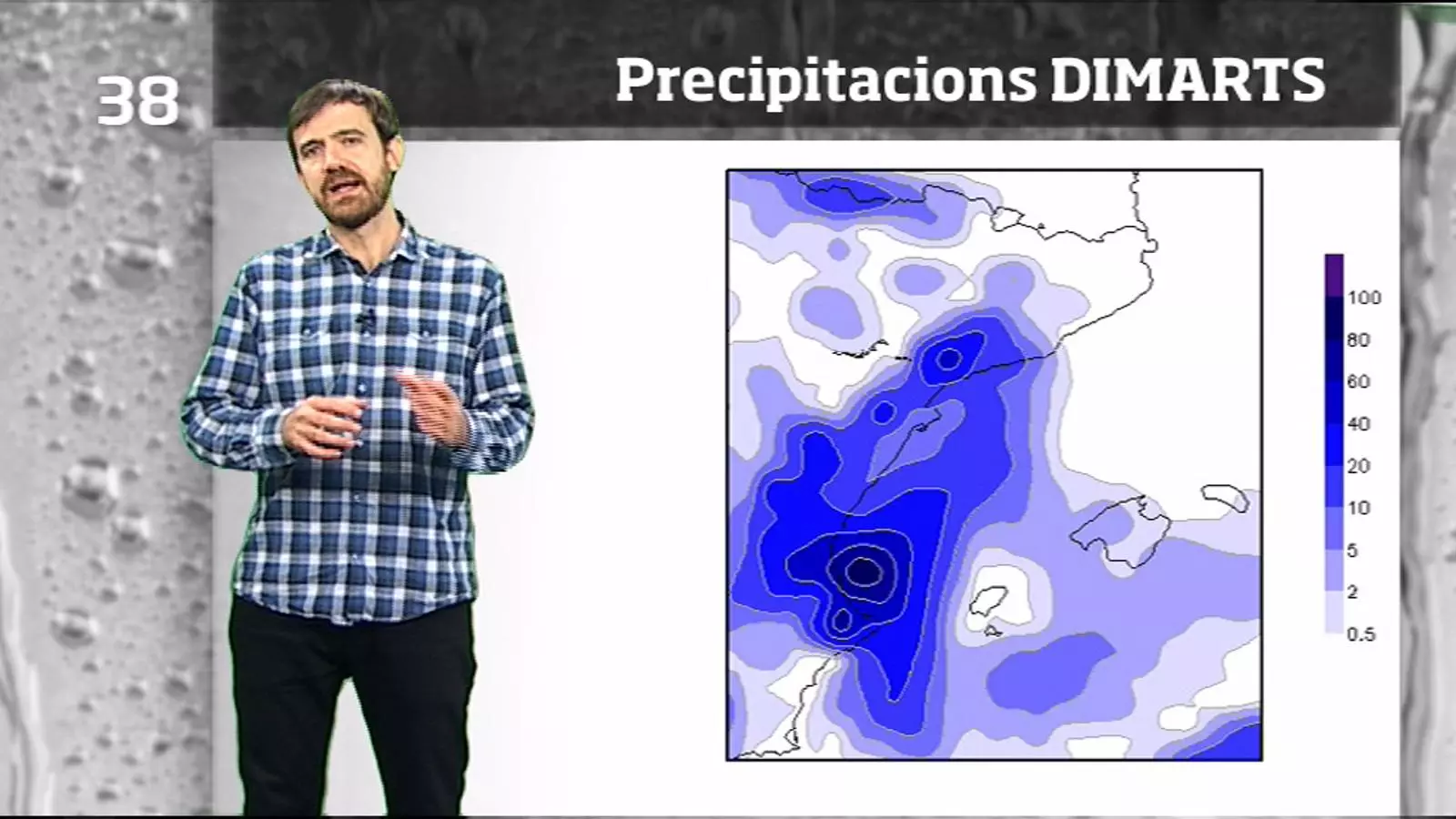 La méteo en 1 minut: dimarts amb pluges a la meitat sud
