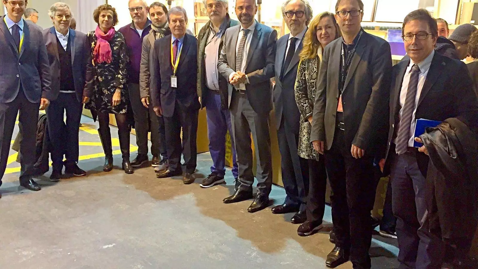 El conseller de Cultura, Santi Villa, va rebre els galeristes, artistes i professionals catalans del món de l’art que són a Madrid durant la fira Arco.