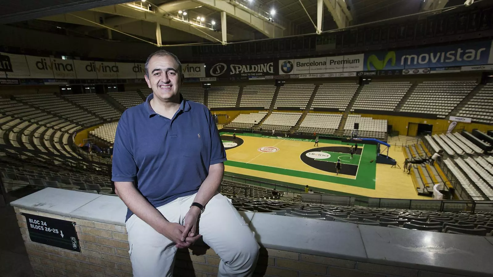 Juanan Morales, president del Joventut, al Palau Olímpic de Badalona en una imatge d’arxiu.