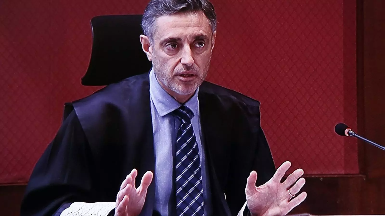 El fiscal d’Anticorrupció Emilio Sánchez Ulled durant el seu al·legat final al judici del 9-N.