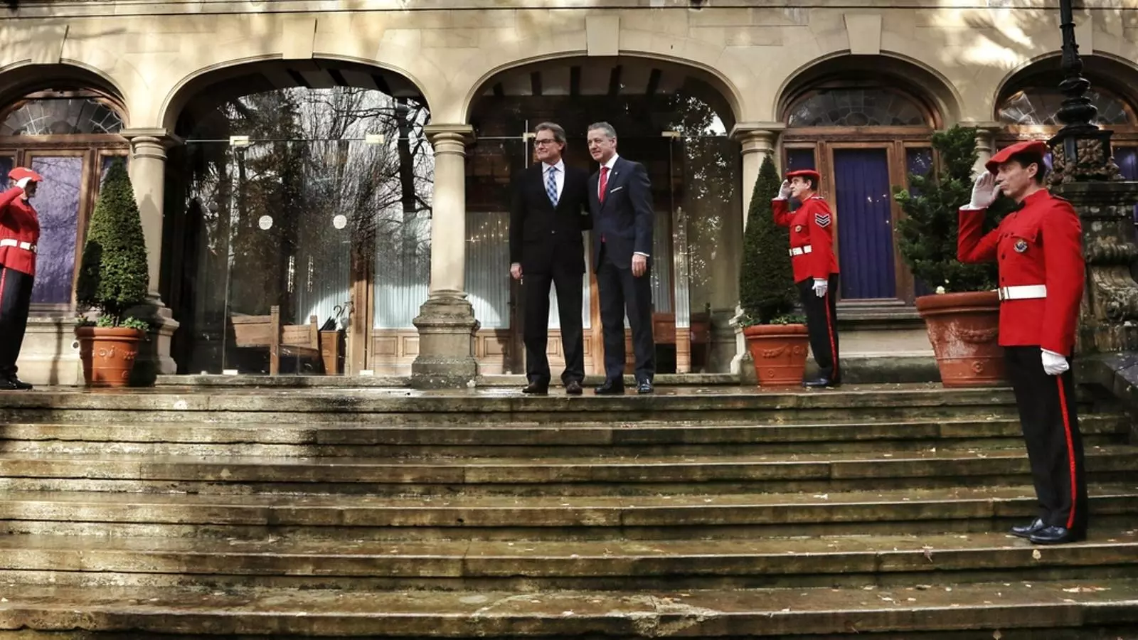 Artur Mas i Iñigo Urkullu al Palau d'Ajuria Enea, a Vitòria / ARA