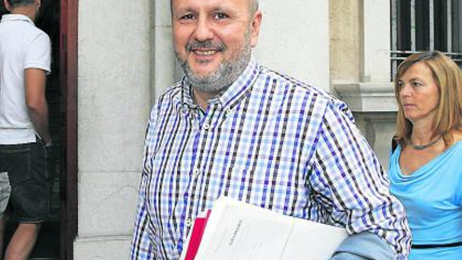 Miquel Ensenyat (MÉS), batle d’Esporles, el dia de la seva declaració als jutjats d’Instrucció de Palma.