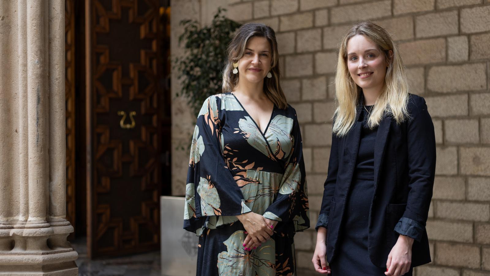 Kim Van Daeelen and Rahcel Lowe, winners of the City of Barcelona Prize for their study on the health consequences of climate change.